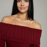 Alice Asymmetrical Off The Shoulder Sweater