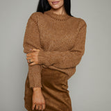 Lily Whipstitch Relaxed Sweater - Coconut