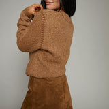 Lily Whipstitch Relaxed Sweater - Coconut