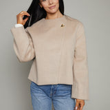 Declan Wool Blend Wrap Jacket