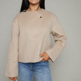 Declan Wool Blend Wrap Jacket