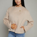 Declan Wool Blend Wrap Jacket