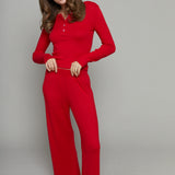 Mallory Henley Pointelle Top - Red