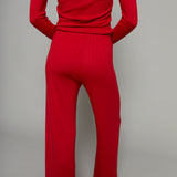 Tasha Luxe Pointelle Pant - Red
