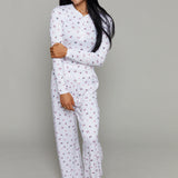 Tasha Luxe Pointelle Pant - Holly White