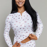 Mallory Henley Pointelle Top - Holly White