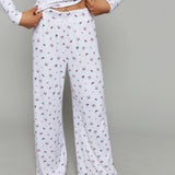 Tasha Luxe Pointelle Pant - Holly White