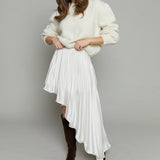 Bindi Asymmetrical Plisse Skirt