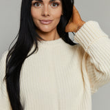 North Textured Rib Sweater - Ivory