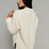 North Textured Rib Sweater - Ivory