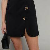 Shelby Button Slit Mini Dress