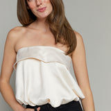 Tamera Strapless Bow Back Top