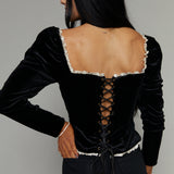 Charlie Velvet Corset Top
