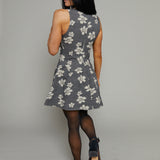 Wren Floral Jacquard Bow Mini Dress