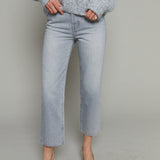 Chloe Cropped Straight Leg Jeans - Enigma