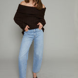 Audrey Rib Knit Off The Shoulder Sweater