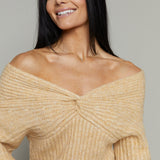 Rebecca Off The Shoulder Tie Front Sweater