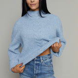 Tammy Cable Knit High Neck Sweater