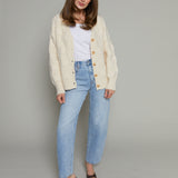 Soleil 3D Checkered Cardigan