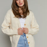 Soleil 3D Checkered Cardigan