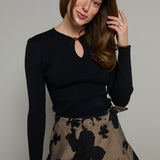 Grayson Ribbed Keyhole Sweater