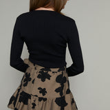 Alexis Jacquard Floral Mini Skirt