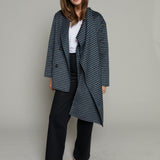 Martha Checkered Hanging Scarf Coat