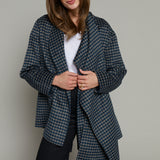 Martha Checkered Hanging Scarf Coat