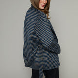 Martha Checkered Hanging Scarf Coat