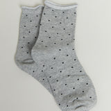 Polka Dot Tube Socks - Grey