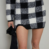 Finn Sweater Knit Plaid Skirt