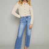 Josie Fuzzy Knit Cardigan - Cream