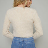 Josie Fuzzy Knit Cardigan - Cream