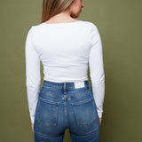 Ada V-Neck Jersey Knit Bodysuit