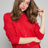 Phoebe Relaxed Cardigan - Red
