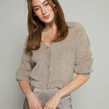Giada Fluffy Crop Cardigan