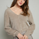 Giada Fluffy Crop Cardigan