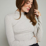 Eli Second Skin Baby Rib Turtleneck Top