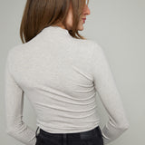 Eli Second Skin Baby Rib Turtleneck Top