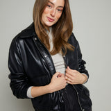 Phoenix Faux Leather Bomber Jacket