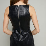 Jeanette Textured Faux Leather Mini Dress