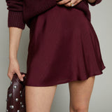 Sansa Satin Mini Skirt