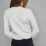 Mercedes Modern Cropped Cardigan - Cloud