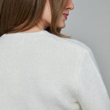 Mercedes Modern Cropped Cardigan - Cloud