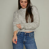 Madi Tinsel Yarn Cropped Sweater