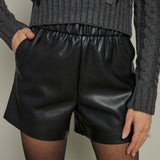 Buffy Faux Leather Shorts