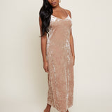 Abbie Crushed Velvet Midi Dress