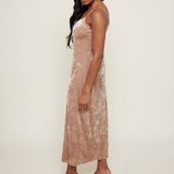 Abbie Crushed Velvet Midi Dress
