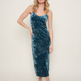Abbie Crushed Velvet Midi Dress