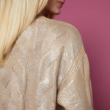 Giselle Metallic Cable Knit Sweater - Gilded Castle